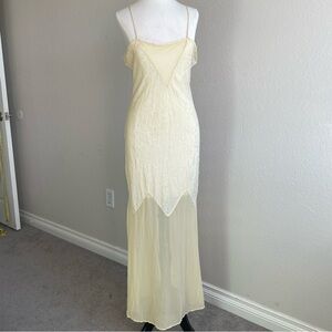 Vintage Victorias Secret Silk Maxi Slip Dress